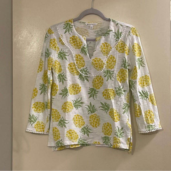 BROOKS BROTHERS NWOT Pineapple Print Blouse - Picture 1 of 5